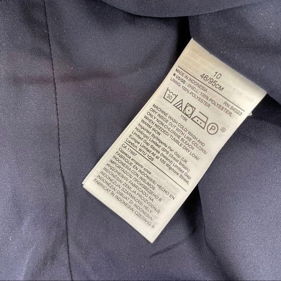 Banana Republic Sleeveless V Neck Dress Navy Size 10 - Picture 10 of 11